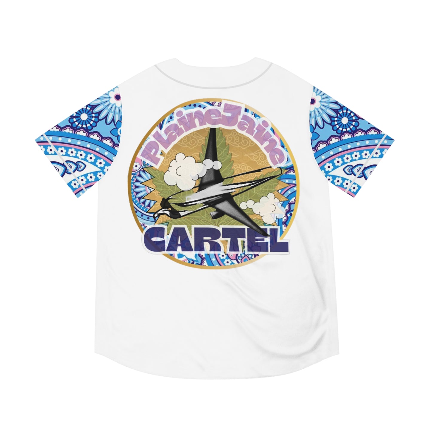 Plaine Jaine Cartel “SkyTryP Bleu Paisley” Baseball Jersey